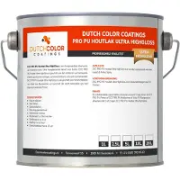 Dutch Color DCC PRO PU Houtlak Ultra HighGloss Grachtengroen | Q0.05.10 1L
