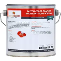 Dutch Color DCC Excellent Aqua Houtlak Matt RAL 9005 | Gitzwart 1L