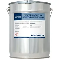 Wixx PU Bootlak Dekkend Hoogglans RAL 9010 | Zuiver Wit 1L