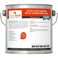 Dutch Color DCC PRO PU Schakelverf Satin RAL 9016 | Verkeerswit 5L