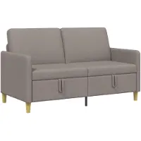 vidaXL Sofa met Opbergruimte Taupe 152 x 78 x 87 cm Polyester
