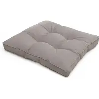 Beautissu Tuinkussen Waterafstotend Outdoor Kussen 70x70x10 cm – Zitkussen Licht Grijs Kussen voor Tuinmeubelen – Flair Lounge