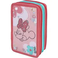 Scooli Minnie Mouse 3-vaks gevulde etui schoolset multi kleuren.