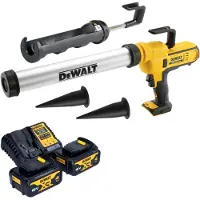 DeWalt Accessoires voor kit, DCE 581 M2K snoerloos patroonpistool 18 V 310 ml + 2x accu 4.0 Ah + lader + koffer