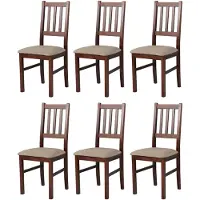 LeafDesign ESSZIMMERSTUHL - Set van 6 stoelen, model Bos, kleur 4, notenhout, Inari, 23