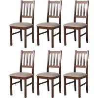LeafDesign ESSZIMMERSTUHL - Set van 6 stoelen, model Bos, kleur notenhout, Berlin, nieuw, artikelnummer 3