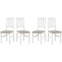 LeafDesign ESSZIMMERSTUHL - Set van 4 stoelen, model Bos, kleur wit, artikelnummer 13