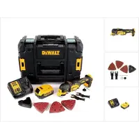 DeWalt DCS 355 M1 Akku Oszillierer Multitool 18 V Brushless + 1x Akku 4,0 Ah + Ladegerät + 29 tlg. Z