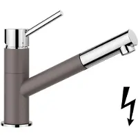 BLANCO Kano S - Keukenkraan met uittrekbare vuistdouche, vulkaangrijs/chroom 527654