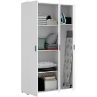 Dmora Aniello - Grote Multifunctionele Kast, 116x190h cm Wit, 4 Planken