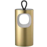 Sigor LED tafellamp op accu Lunari, goudkleurig 16 cm metaal CCT IP44 dimbaar, messing / goud, Woon-/ Eetkamer, Aluminium, Modern, LED tafellamp