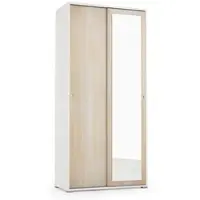 Dmora Abduhl - Kast 2 Deuren, 90x195h cm Bruin Eik, Kledingrek Italy