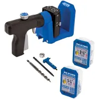 Kreg Boormachine voor het maken van pocketgaten, 520 PRO (KPHJ520PRO), inclusief: boorkop, boor, schroeven en klem.
