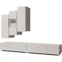 AX Living Wandmeubel voor de woonkamer, model Kossana, breedte 110-300 cm, beige