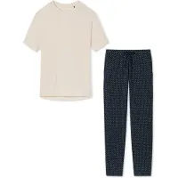 Schiesser Pyjama 'Organic Cotton' offwhite