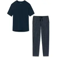 Schiesser Pyjama 'Cotton' blauw
