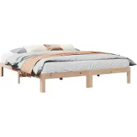 vidaXL Bedframe zonder matras massief grenenhout 160x200 cm