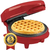 Bestron Wafelijzer - AMW500XMR - 550W - Mini wafel - Anti aanbaklaag - Mat Rood - Kersteditie- 5 jaar garantie