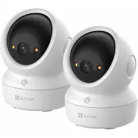 Ezviz H6c Pro 3K Beveiligingscamera Binnen – 360° Pan & Tilt – Nachtmodus, Human Detection & Shape Detection – Wifi 6 – MicroSD & Cloud - 2 Pack