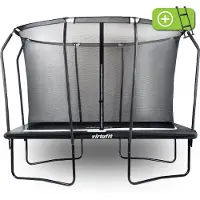 VirtuFit Premium Rechthoekige Trampoline met Veiligheidsnet - Zwart - 213 x 305 cm - Gratis trap