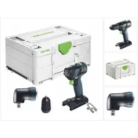 Festool TXS 18-Basic accuboormachine 18 V 40 Nm borstelloos + haakse opzetstuk + Systainer - zonder accu, zonder oplader