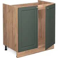 Vicco Fame-Line Wastafelkast – 80 cm, WB Antraciet Groen-Goud Landhuis