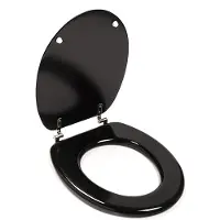 Bathroom Solutions Wc-bril | (18 inch, MDF, Zwart)