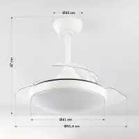 LumenXL Plafondventilator wit incl. LED en afstandsbediening - Haizea