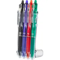 Pilot 547938 Tintenroller FRIXION BALL CLICKER 07 Set2Go, etui met 4 stuks