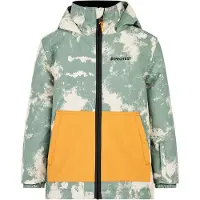 Protest ski-jas PRTCarlos groen/geel/ecru Skijack Jongens Polyester Capuchon - maat 122