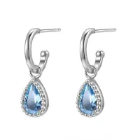 Hey Happiness Oorbellen 'December Birthstone' zilver