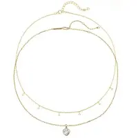Hey Happiness Ketting 'Crystal Heart' goud