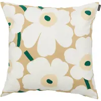 Marimekko Pieni Unikko kussensloop 50x50 cm Sand-white-hay-emerald