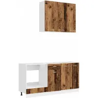 vidaXL Keukenelement LYON, 5 stuks, gerecycled hout en houtvezel