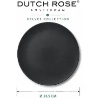 Dutch rose Velvet Borden – Platte Borden 26,5 cm – Mat Antraciet