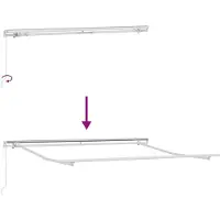 vidaXL Uitschuifbare luifel Zand 600 cm Polyester en Aluminium