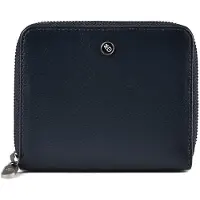 Mandarina Duck Leren Portemonnee Downtown Zip Wallet Iron Gate Donkergrijs