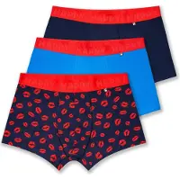 Happy socks Boxershorts navy / hemelsblauw / bloedrood