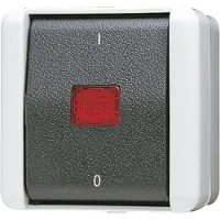 JUNG 803 KOW, elektrische schakelaar, 3-polig, zwart (803KOW)