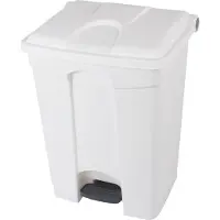 Kaiser+Kraft Pedaalemmer van polyetheen 70 l, wit