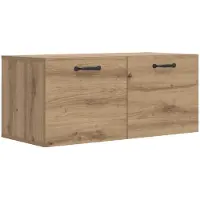 vidaXL Wandkast Muurmontage Artisanaal eiken 80 x 36,5 x 35 cm