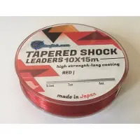 Estanfish 15 M Taps Toelopende Onderlijn Rood 0.260-0.570 mm