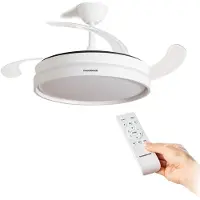 InnovaGoods Plafondventilator met ledverlichting en 4 inklapbare bladen Keteez InnovaGoods Wit 72 W Ø49-104 cm