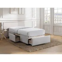 Vente-unique Bedbodem met lades 90 x 190 cm - Beige stof - KOLANE van YSMÉE