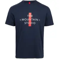 The Mountain Studio Cross Logo T-shirt Met Korte Mouwen Blauw M Man