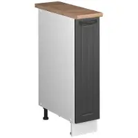 Vicco Apotheekkast Fame-Line, Donkergrijs/Wit, 20 cm, WB Eik