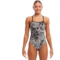 Funkita Single Strap Swimsuit Zwart AUS 6 Vrouw
