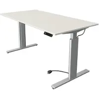 Kerkmann Büromöbelfabrik Move 3 Tube Zit-sta-bureau Rechthoekig Wit T-Voet 1.600 (B) x 800 (D) x 1.200 (H) mm