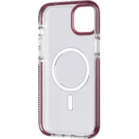 Tech21 Evo Crystal Apple iPhone 14 Plus Back Cover met MagSafe Transparant/Rood
