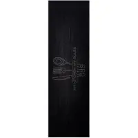 vidaXL Keuken Tapijt Bestek Zwart 150 x 45 cm Fluweel
